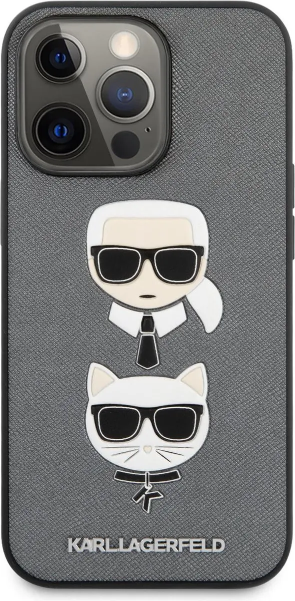 Karl Lagerfeld Hardcase Backcover iPhone 13 Pro 3666339028718 - Zilver - afbeelding 6 van 6