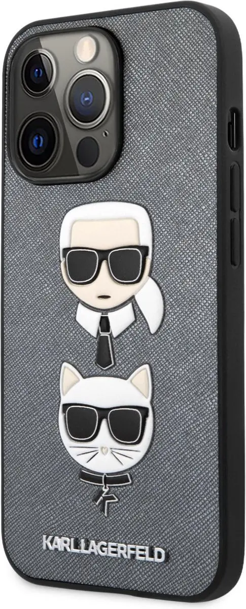 Karl Lagerfeld Hardcase Backcover iPhone 13 Pro 3666339028718 - Zilver