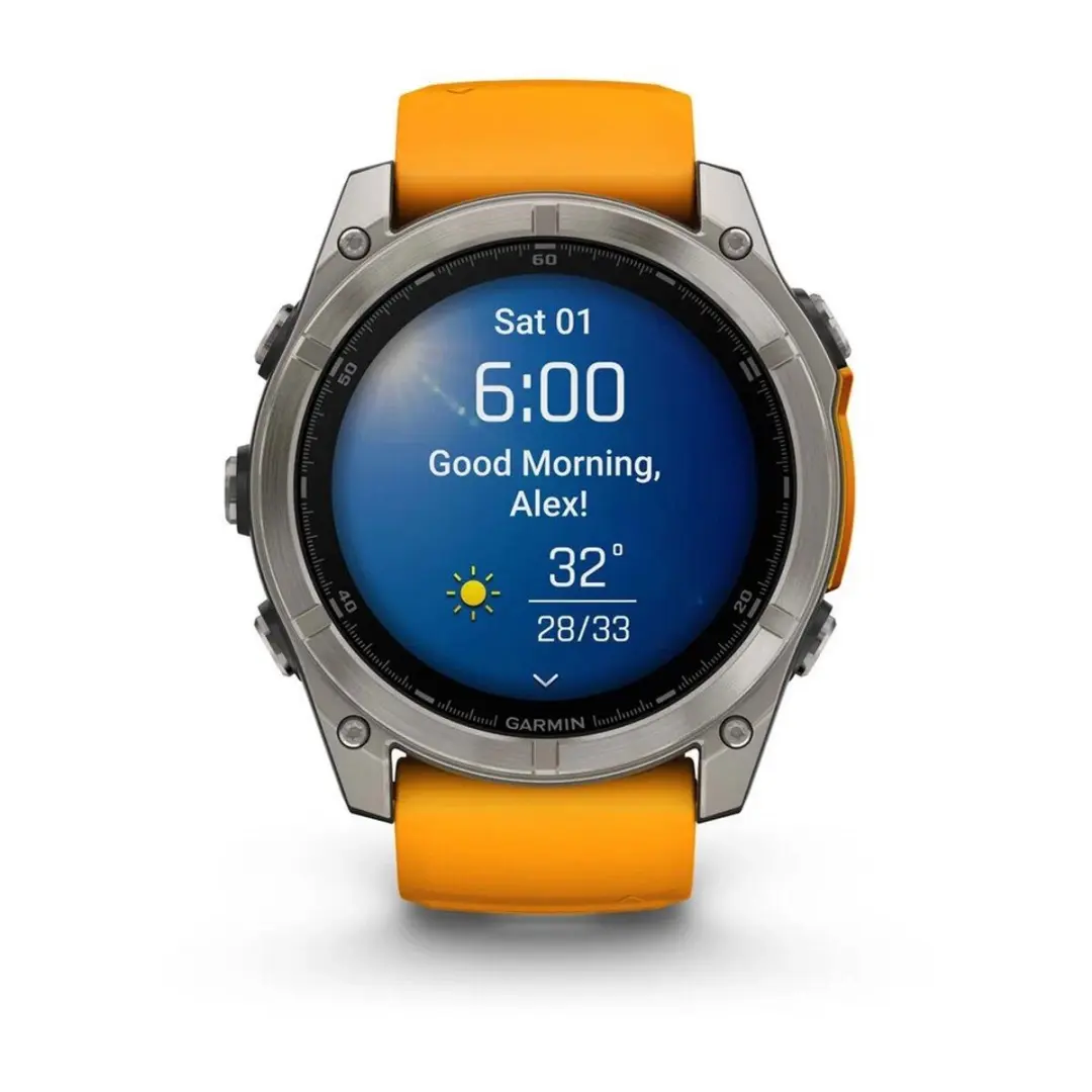 Garmin fēnix 8 51mm - AMOLED Sapphire - Titanium/Oranje