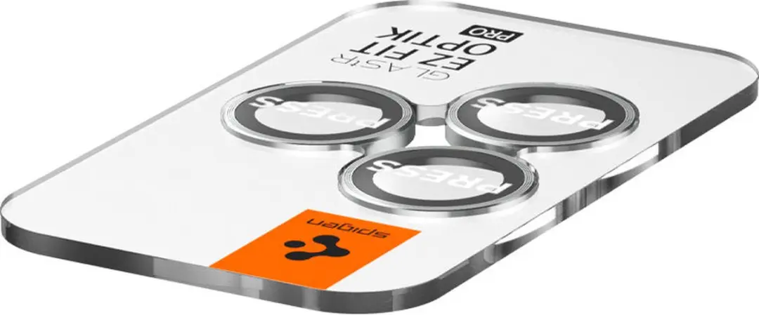 Spigen Optik EZ Fit iPhone 14 Pro Camera Beschermer - 2 Stuks - Zilver - afbeelding 2 van 6