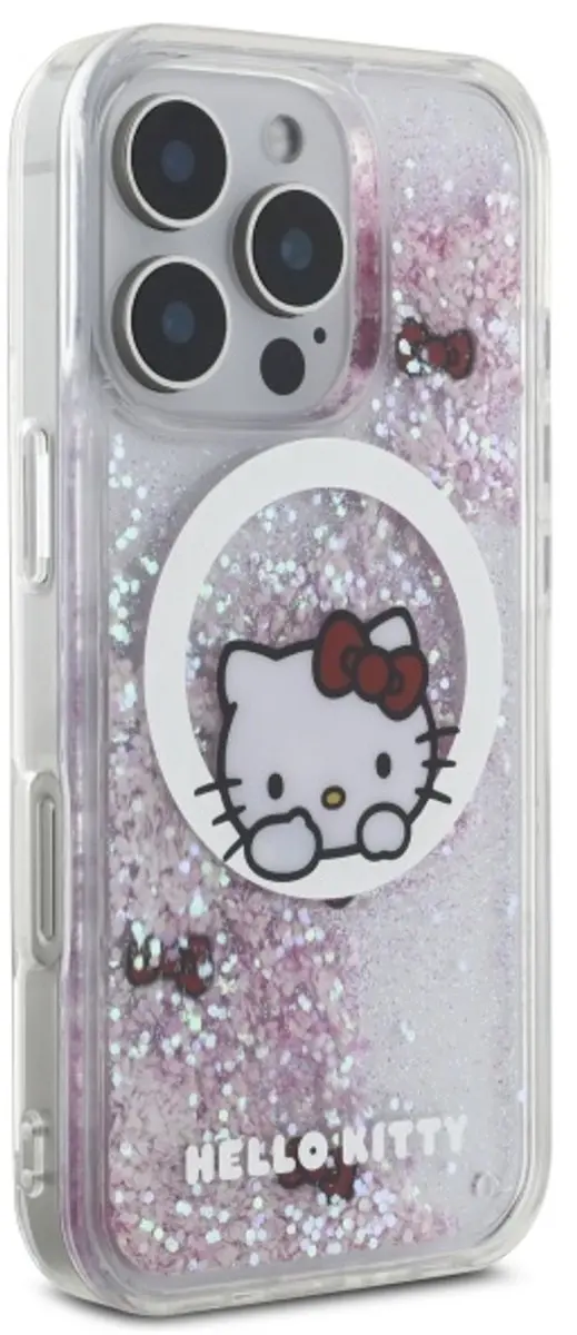 Hello Kitty Liquid Glitter Hoesje MagSafe - Wit