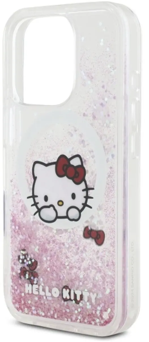Hello Kitty Liquid Glitter Hoesje MagSafe - Wit