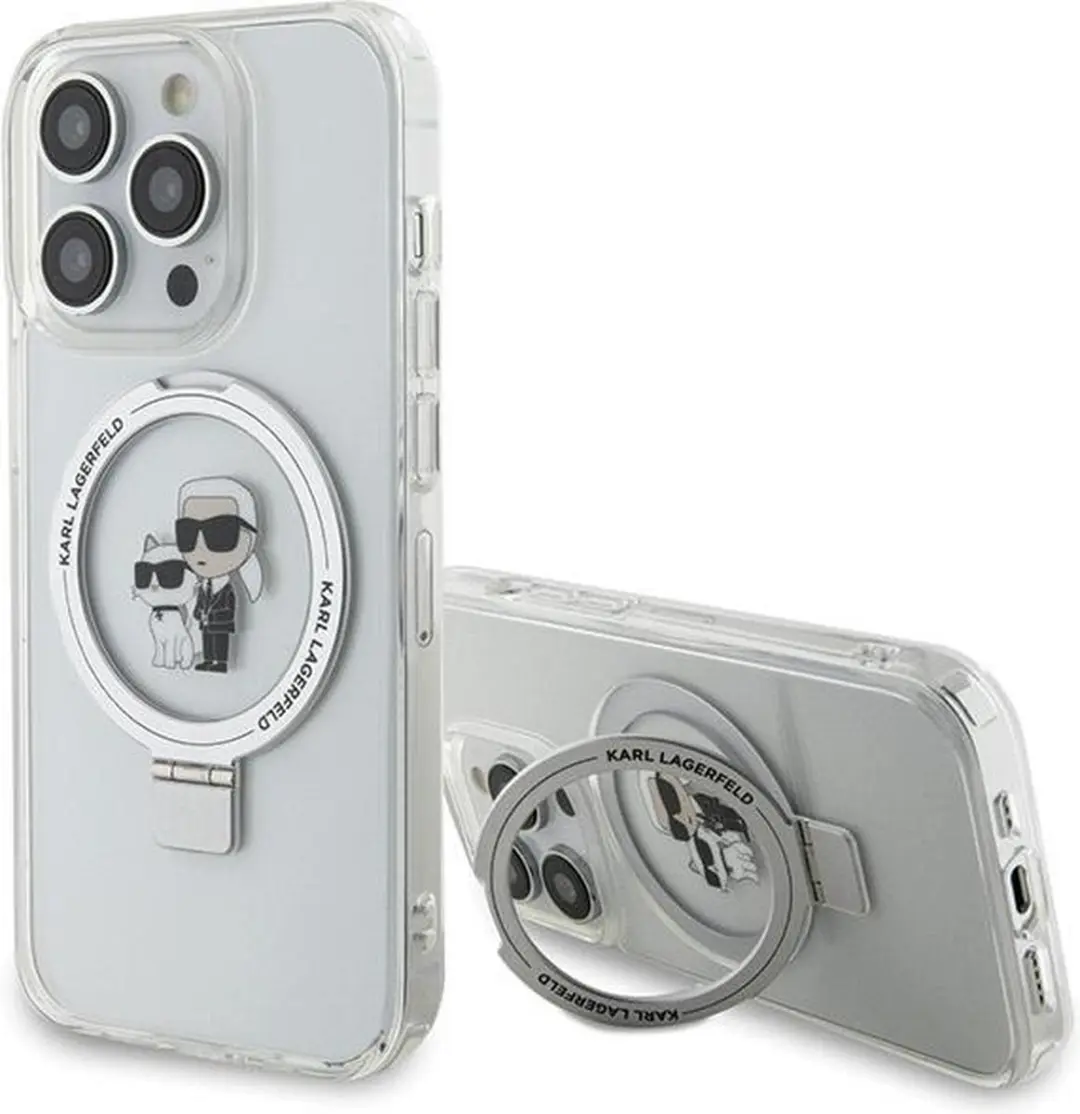 Karl Lagerfeld Ring Stand Karl & Choupette Hoes met MagSafe