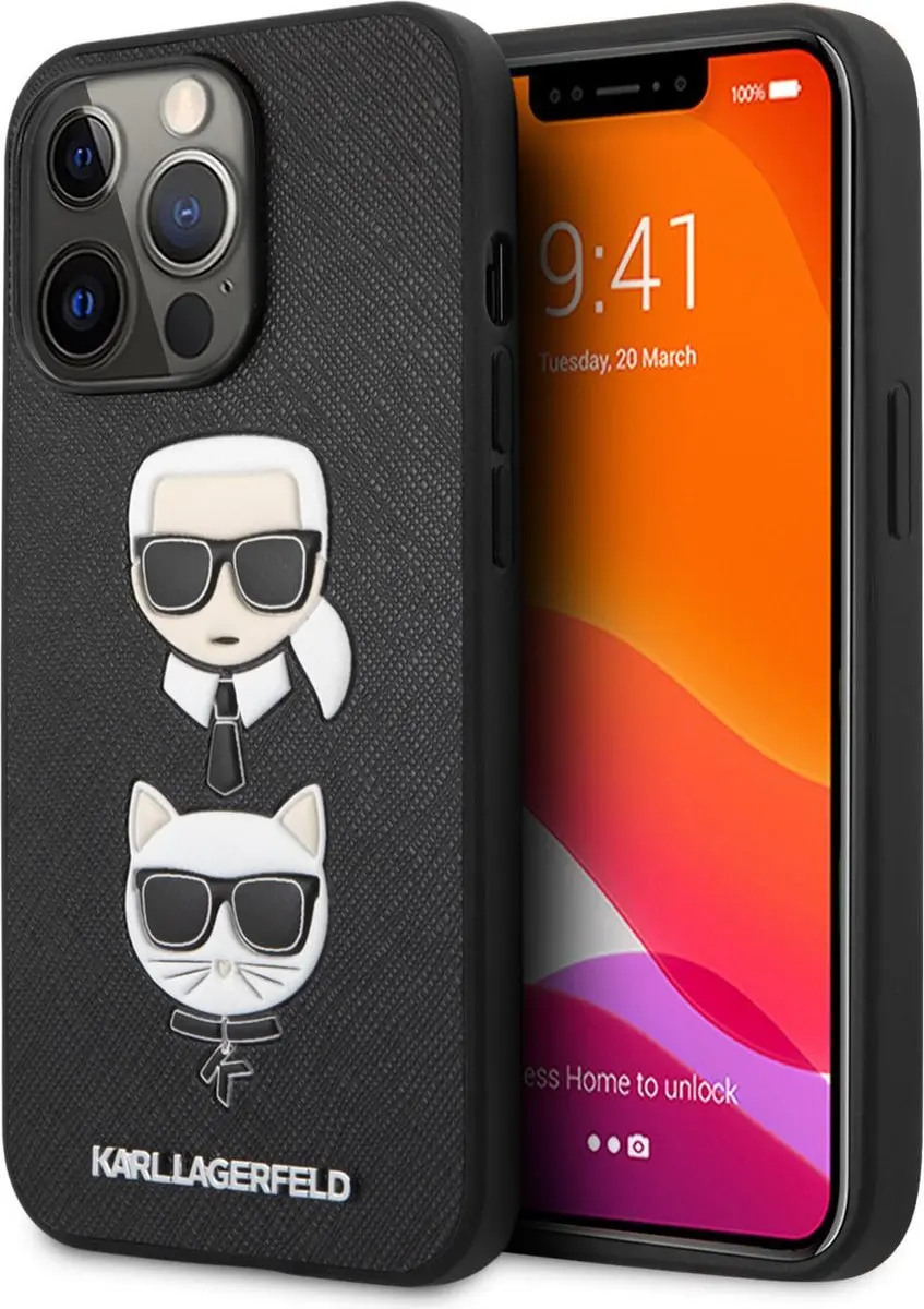 Karl Lagerfeld Karl & Choupette Heads Hoesje iPhone 13 Pro Max