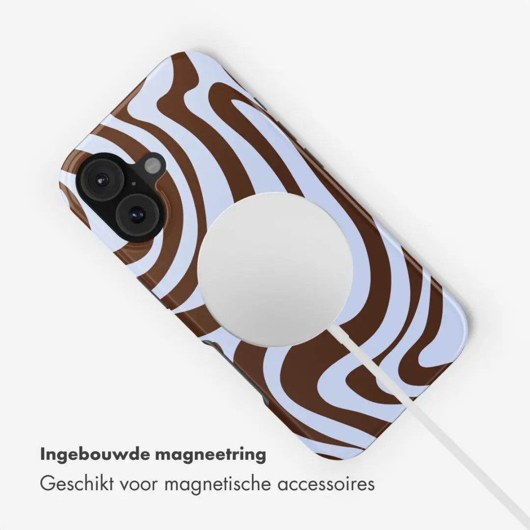 Selencia Hoesje iPhone 16 Dream Swirl Chocolate - MagSafe