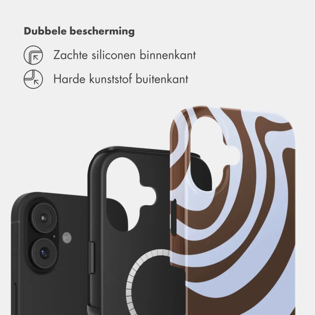Selencia Hoesje iPhone 16 Dream Swirl Chocolate - MagSafe