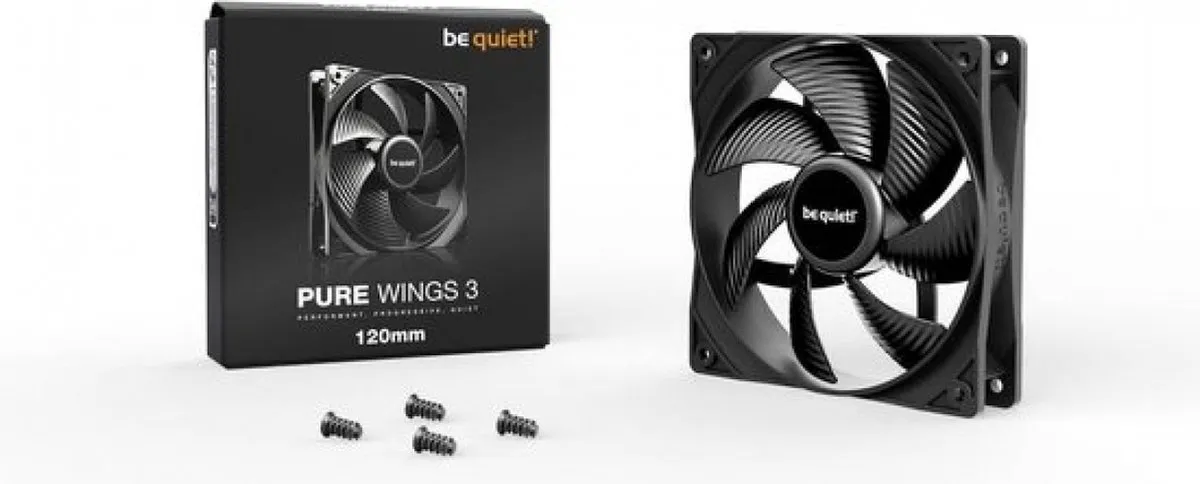 be quiet! Pure Wings 3 BL104 Ventilator 120mm - Zwart