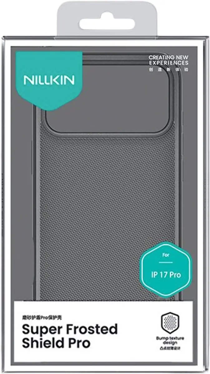 Nillkin Super Frosted Pro Hoesje iPhone 17 Pro - Transparant zwart