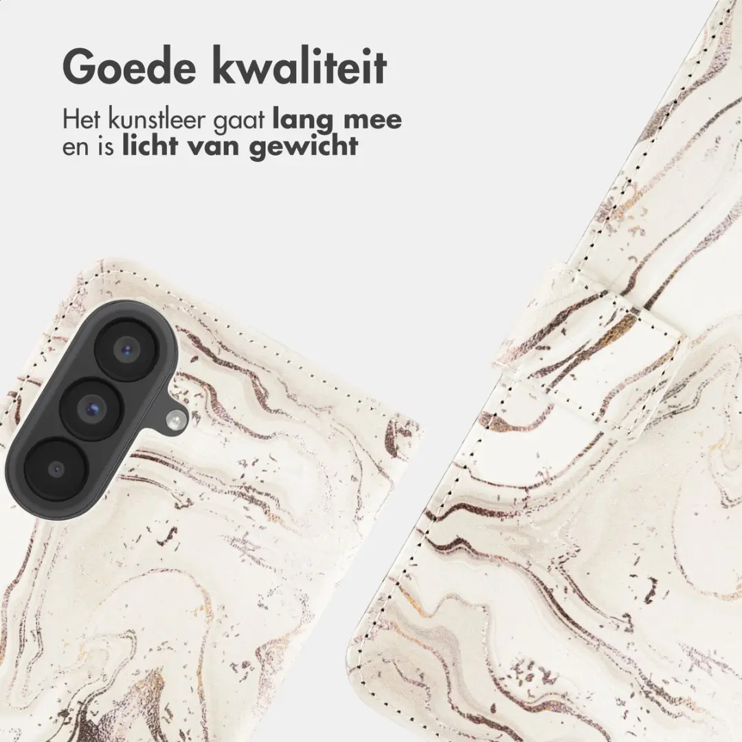Imoshion Galaxy A37 Design Bookcase Hoesje - Sandy Marble - 3 Pasjes