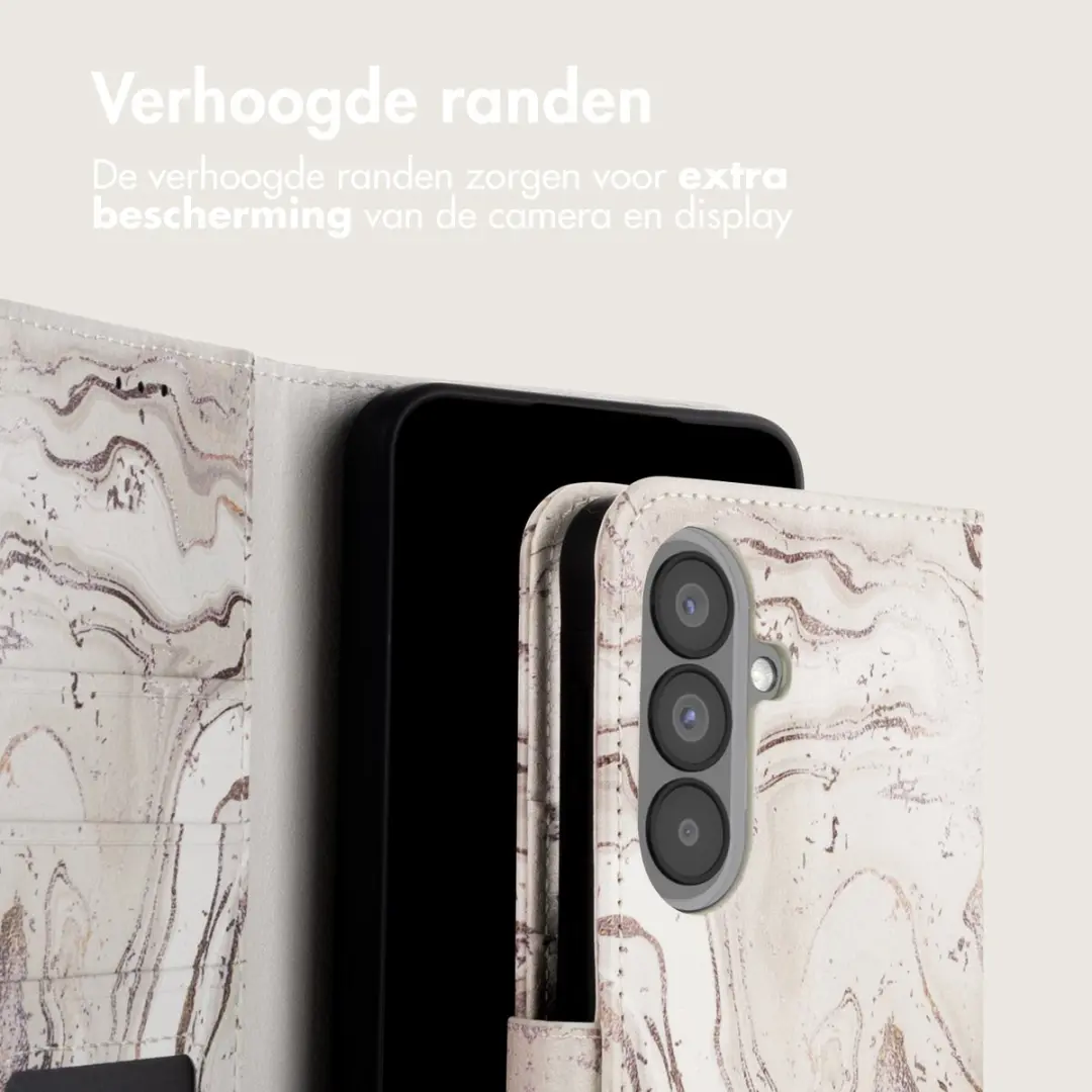 Imoshion Galaxy A37 Design Bookcase Hoesje - Sandy Marble - 3 Pasjes