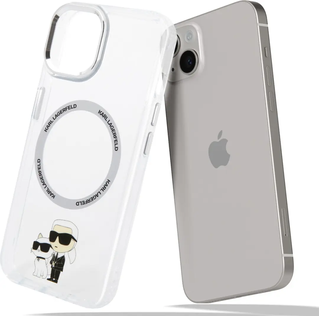Karl Lagerfeld Backcase Hoesje iPhone 14 Plus - Transparant - TPU