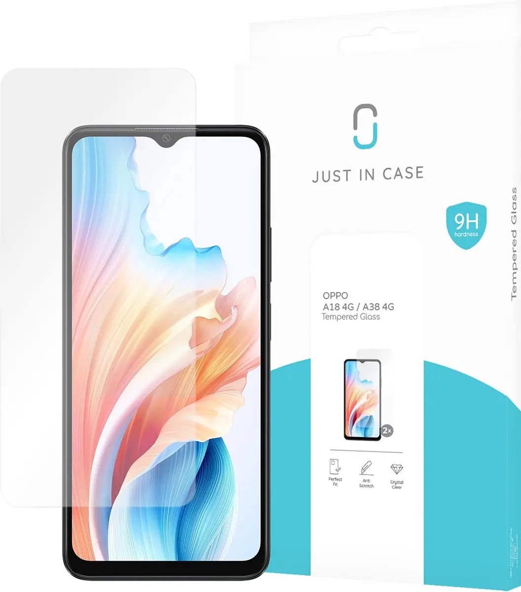Just in Case Screenprotector OPPO A18/A38 - 2 Stuks