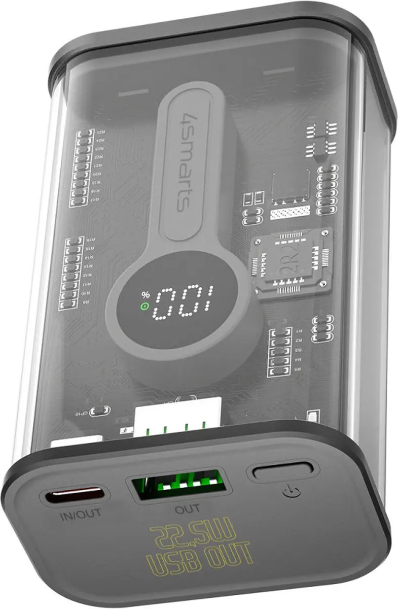 4Smarts Lucid 22.5W Powerbank 9000mAh - Grijs