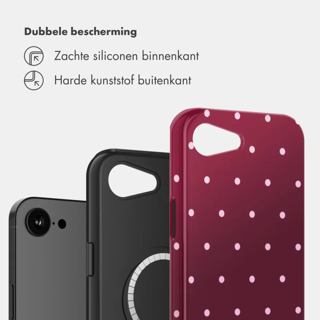 Selencia Hoesje iPhone 17e/16e - MagSafe - Donkerrood