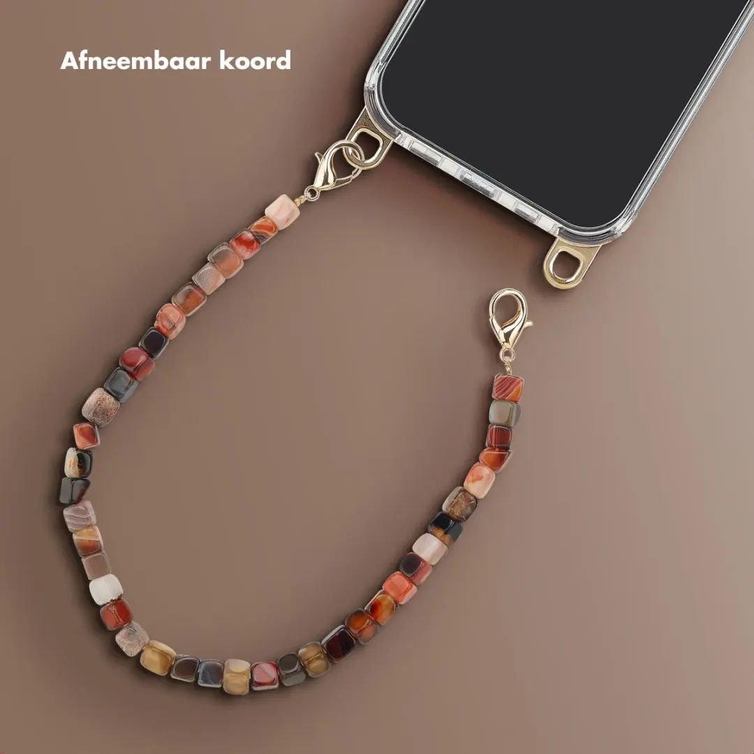 Selencia iPhone 11 Hoesje Transparant - Bruin