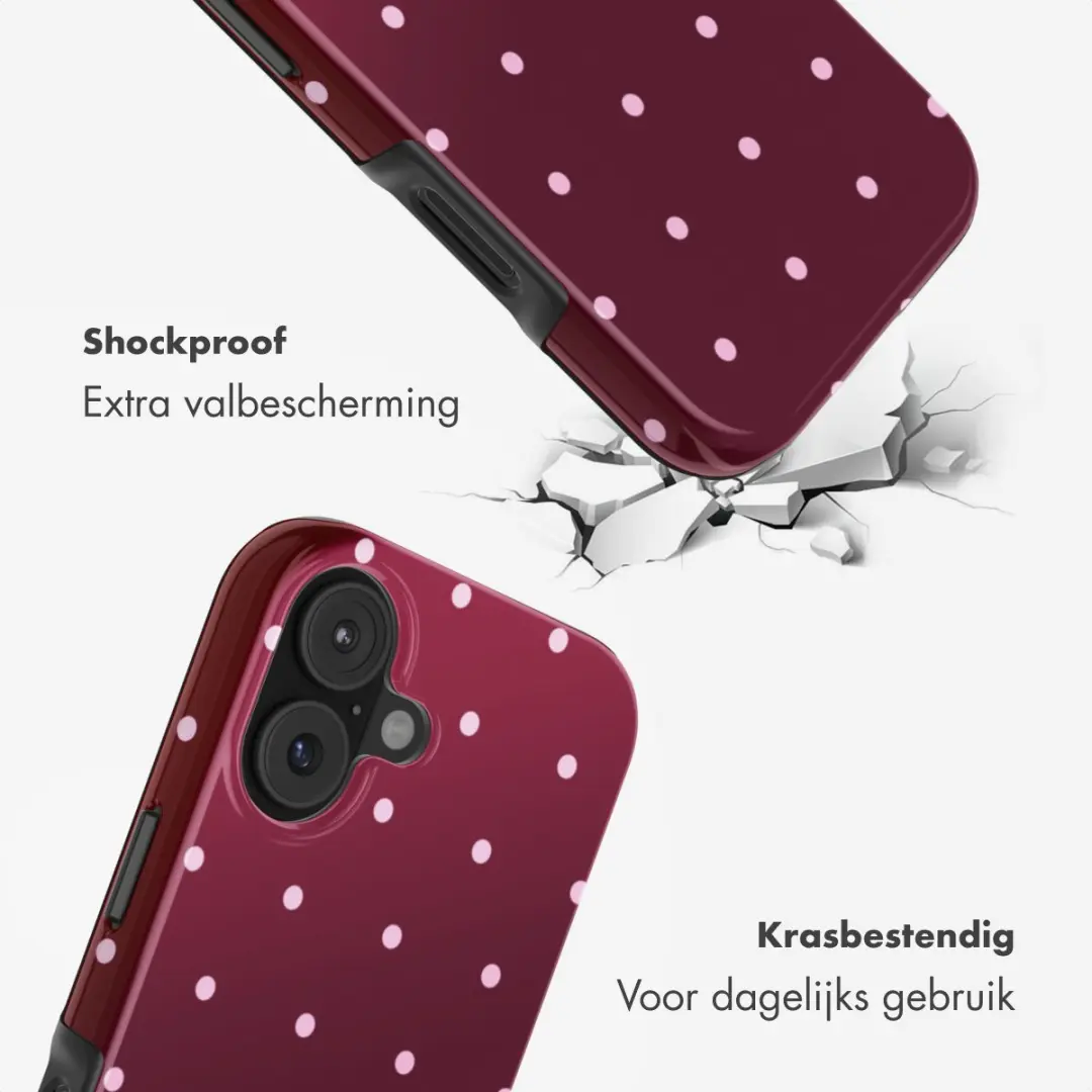Selencia Hoesje iPhone 16 - MagSafe - Donkerrood