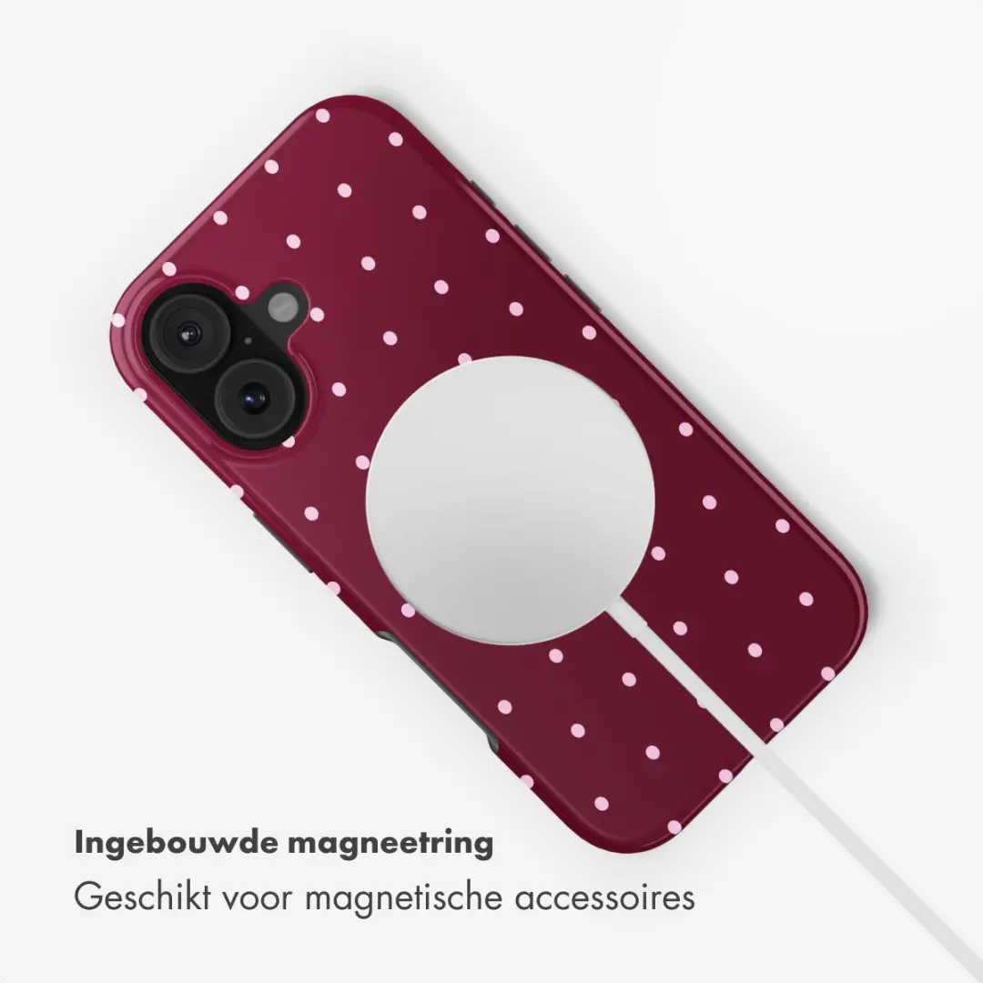 Selencia Hoesje iPhone 16 - MagSafe - Donkerrood - afbeelding 6 van 6