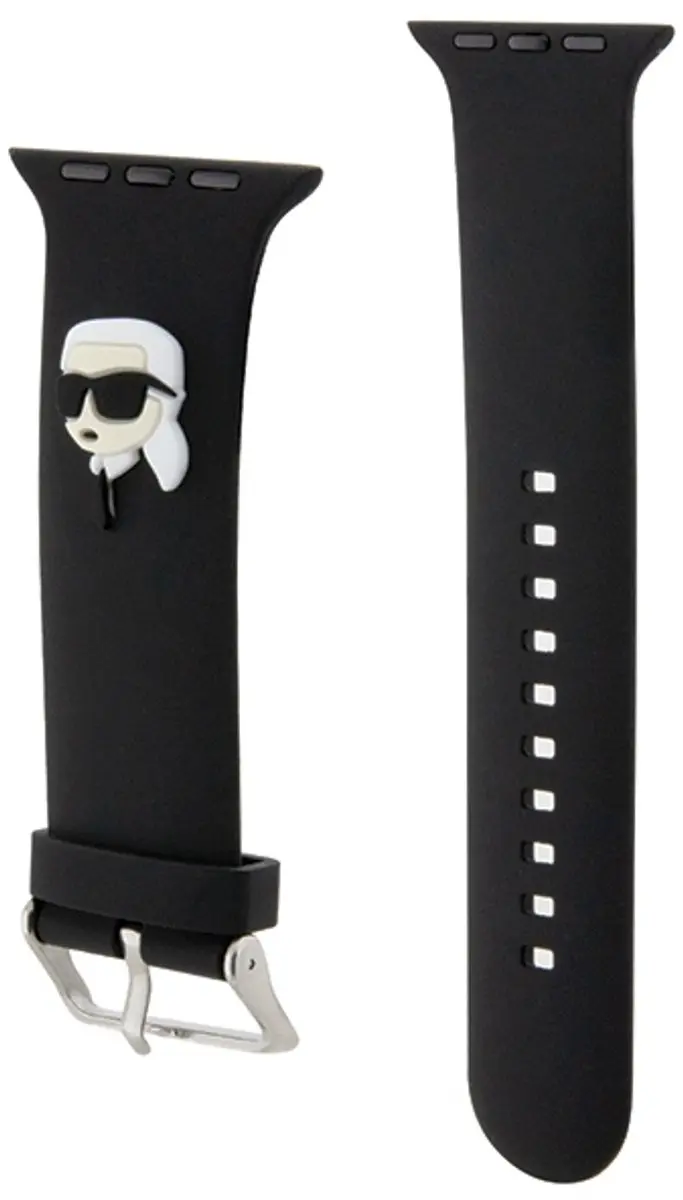 Karl Lagerfeld 3D Rubberen Karl Hoofdband Apple Watch - Zwart