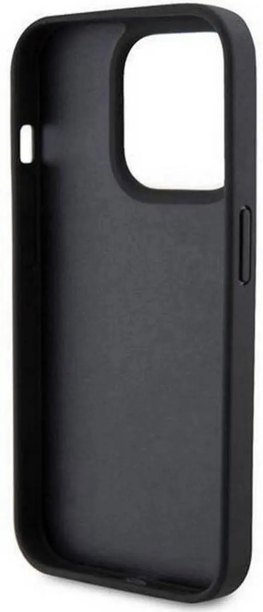 Ferrari Twist Metal Logo Back Case iPhone 15 Pro Max - Zwart