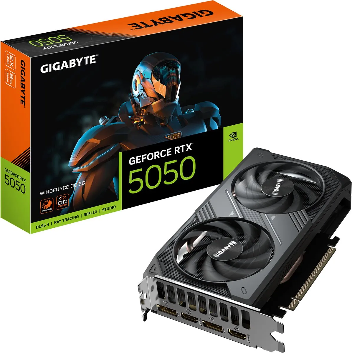 Gigabyte GeForce RTX 5050 WINDFORCE OC GV-N5050WF2OC-8GD - 8GB GDDR6 - Zwart