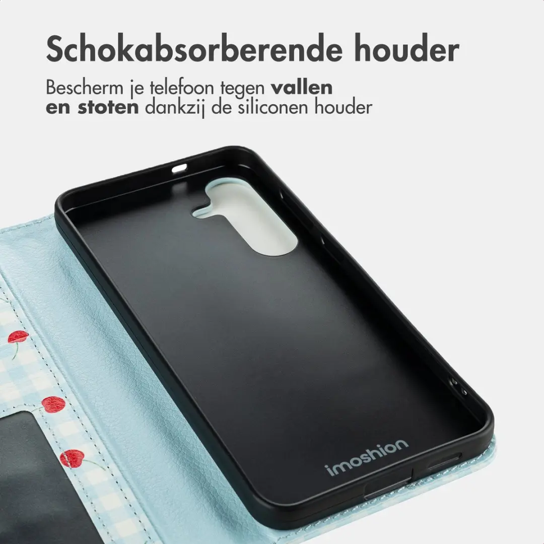 imoshiion Hoesje Samsung Galaxy S25 FE - Cherry Check - 3 Pasjes