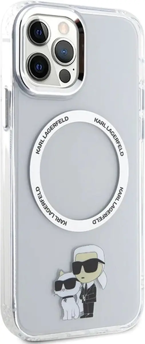 Karl Lagerfeld Iconic Karl&Choupette iPhone 12/Pro Hoesje - Transparant