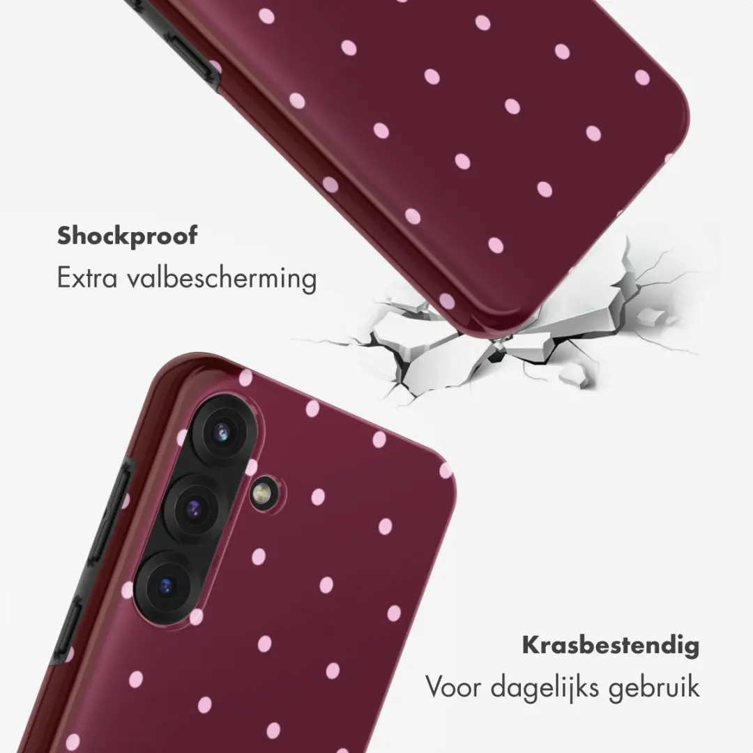 Selencia Hoesje Samsung Galaxy S25 - Donkerrood