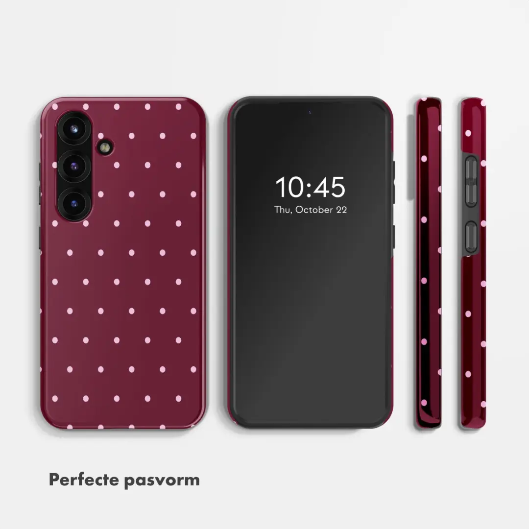 Selencia Hoesje Samsung Galaxy S25 - Donkerrood