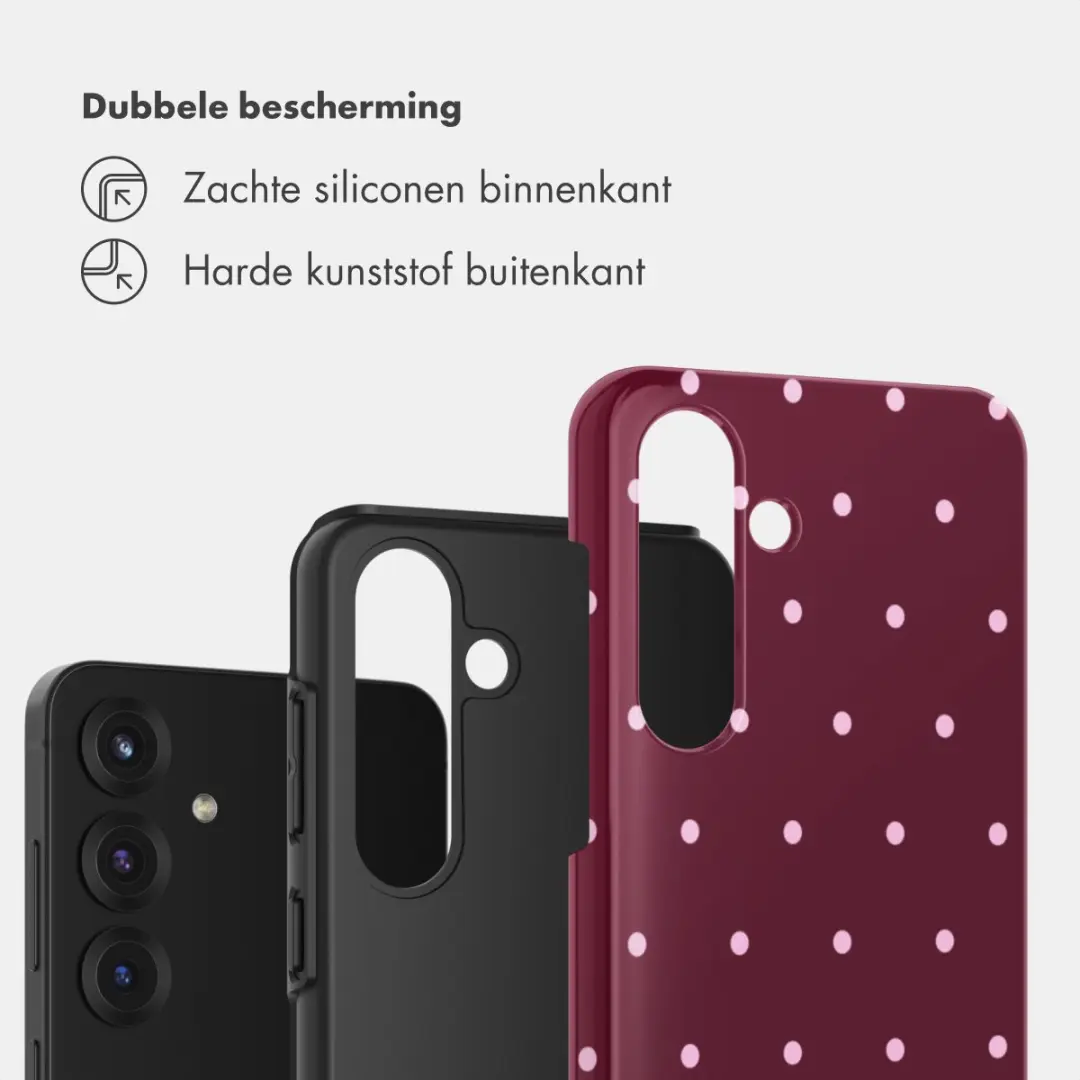 Selencia Hoesje Samsung Galaxy S25 - Donkerrood