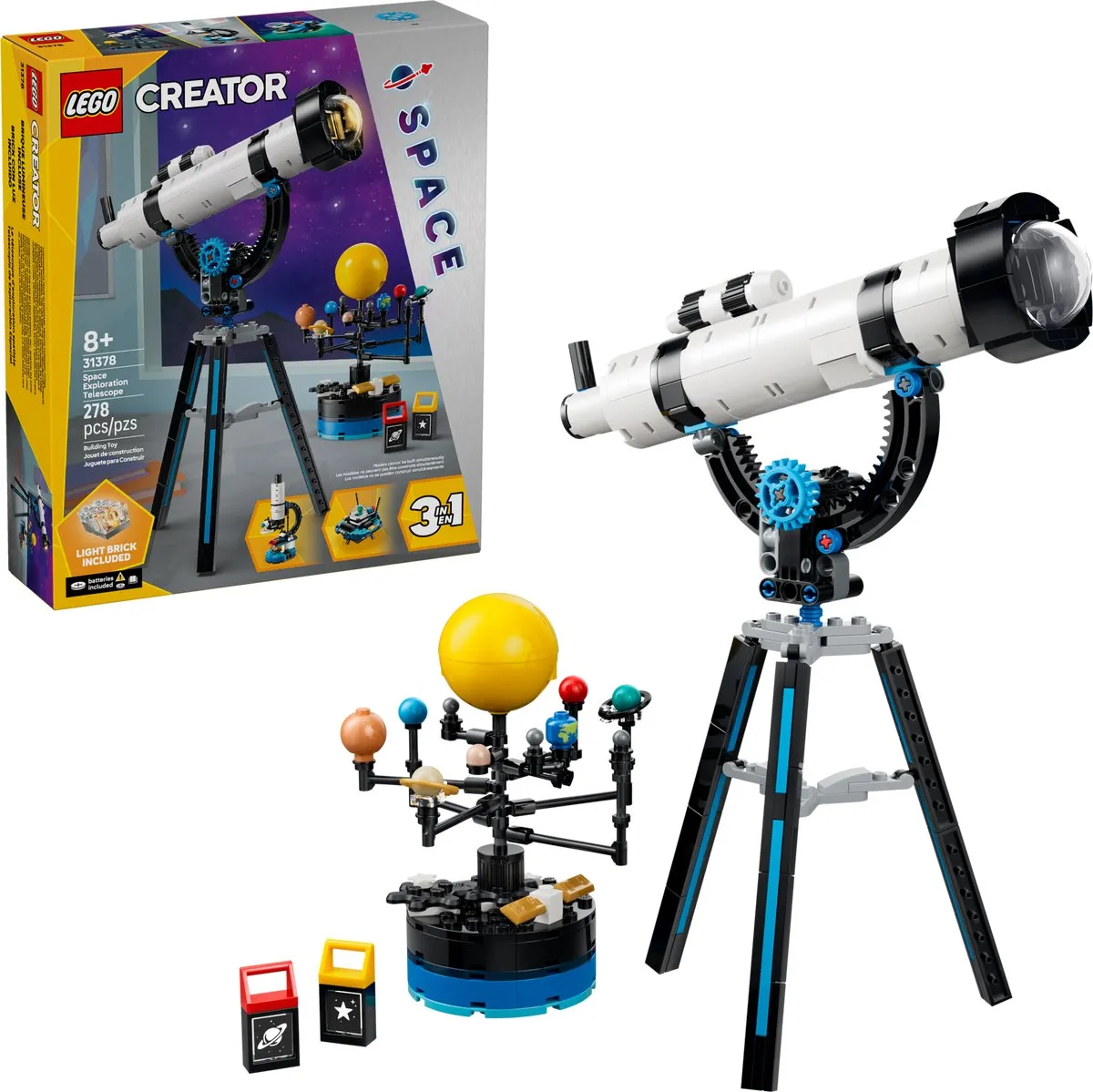 LEGO Creator 3-in-1 31378 Telescoop Ruimteverkenning - 278 Stukken