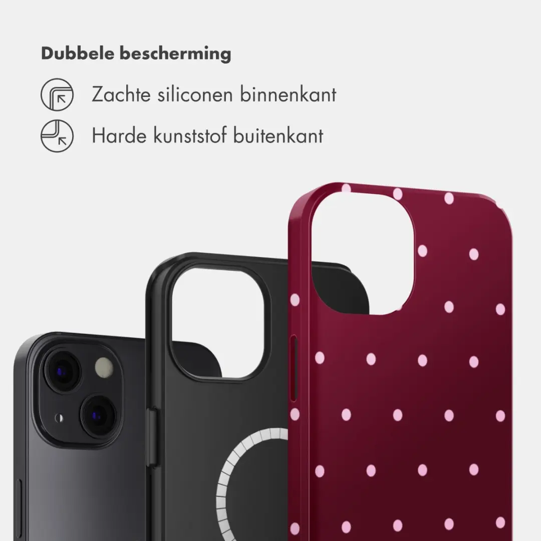 Selencia Hoesje iPhone 13 - MagSafe - Donkerrood