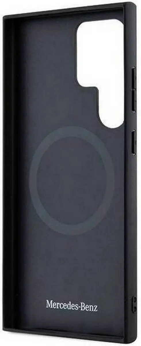 Mercedes-Benz Debossed Line Hoesje S24 Ultra - Zwart