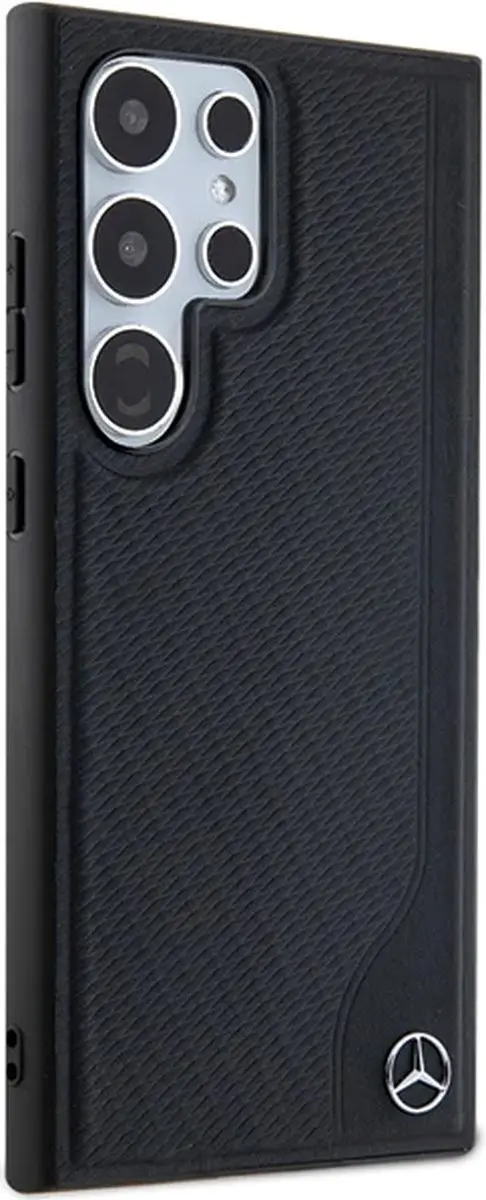 Mercedes-Benz Debossed Line Hoesje S24 Ultra - Zwart - afbeelding 6 van 6