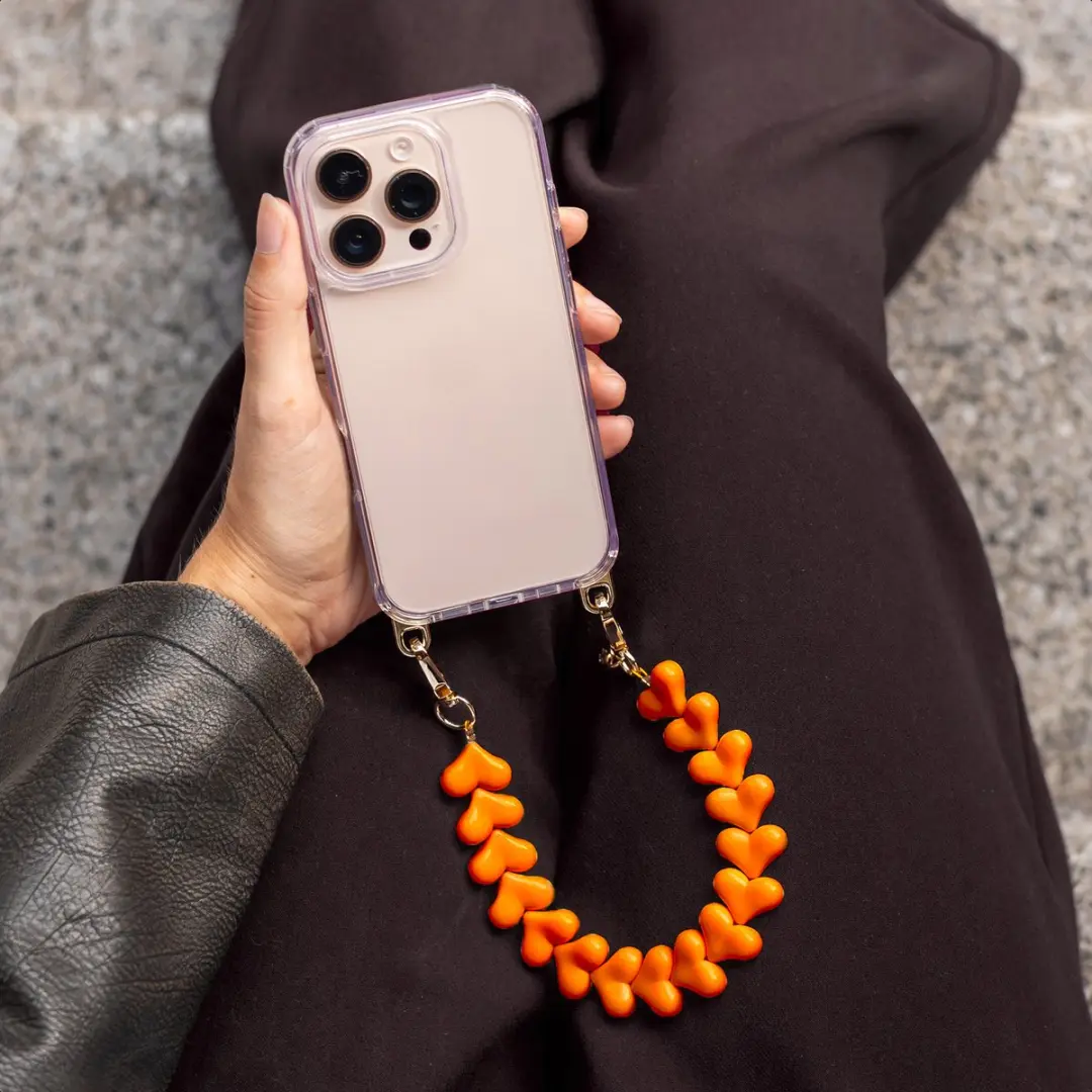 Selencia Transparant Hoesje iPhone 13 - Oranje