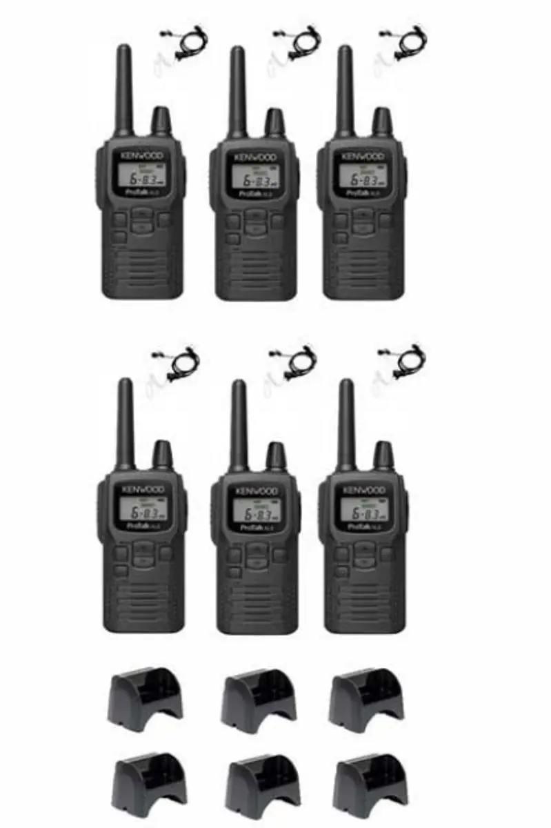 Kenwood PKT-300 ProTalk XLS PMR446 Portofoons - 6 Stuks - Zwart - afbeelding 6 van 6