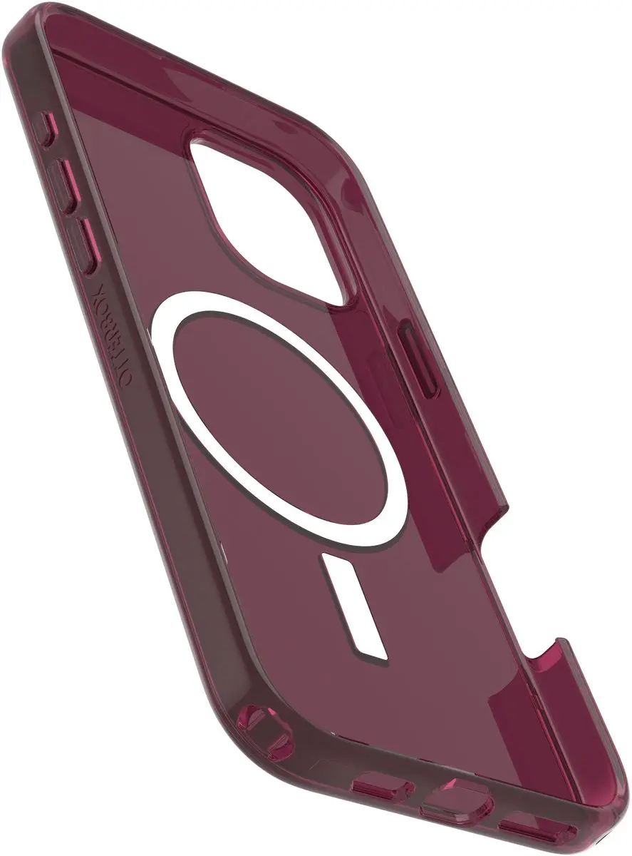 OtterBox Symmetry Series Clear MagSafe Hoes iPhone 16 Plus - Rood/Doorschijnend