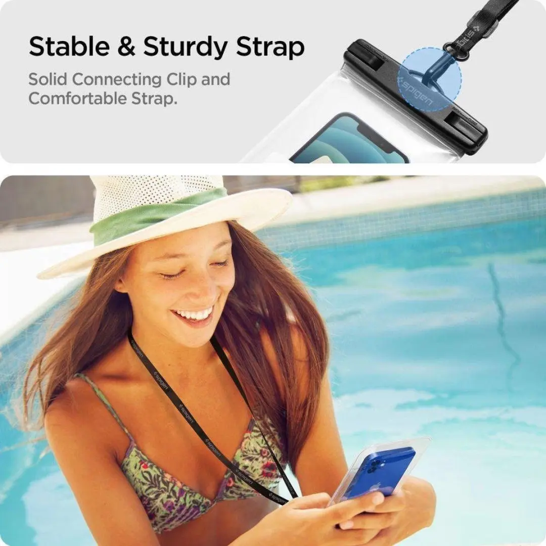 Spigen A601 Universeel Waterdicht Hoesje - Transparant 2 Stuks