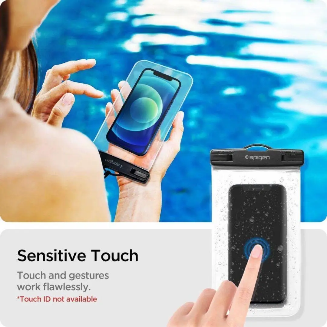 Spigen A601 Universeel Waterdicht Hoesje - Transparant 2 Stuks - afbeelding 6 van 6