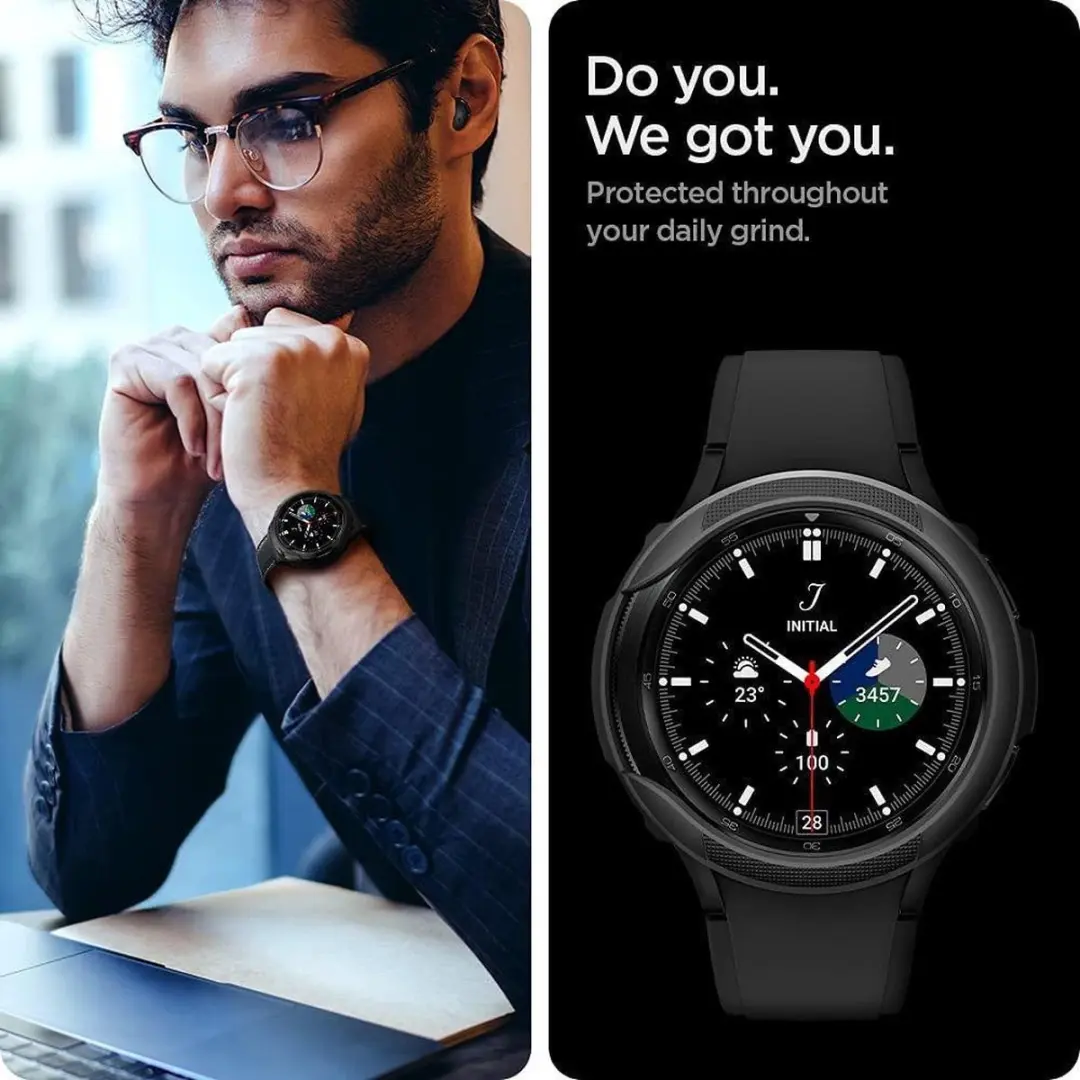 Spigen Galaxy Watch 4 Classic 42mm Liquid Air Hoesje - Zwart