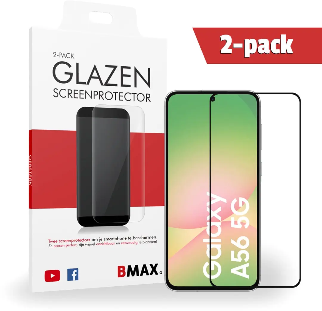BMAX Samsung Galaxy A56 Schermbeschermer 2 Stuks