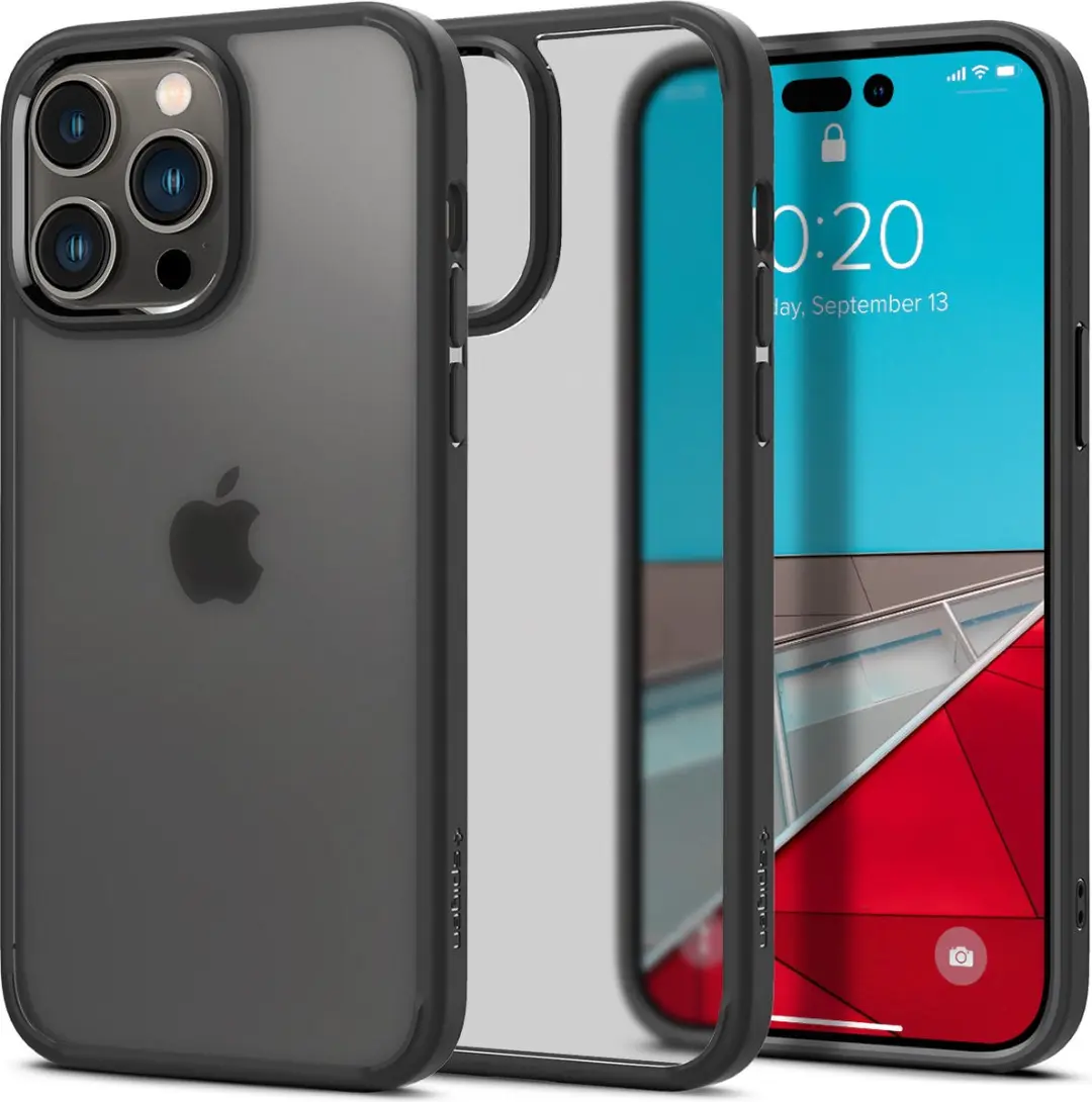 Spigen Ultra Hybrid iPhone 14 Pro Max Hoesje ACS04824 - Zwart - afbeelding 2 van 6