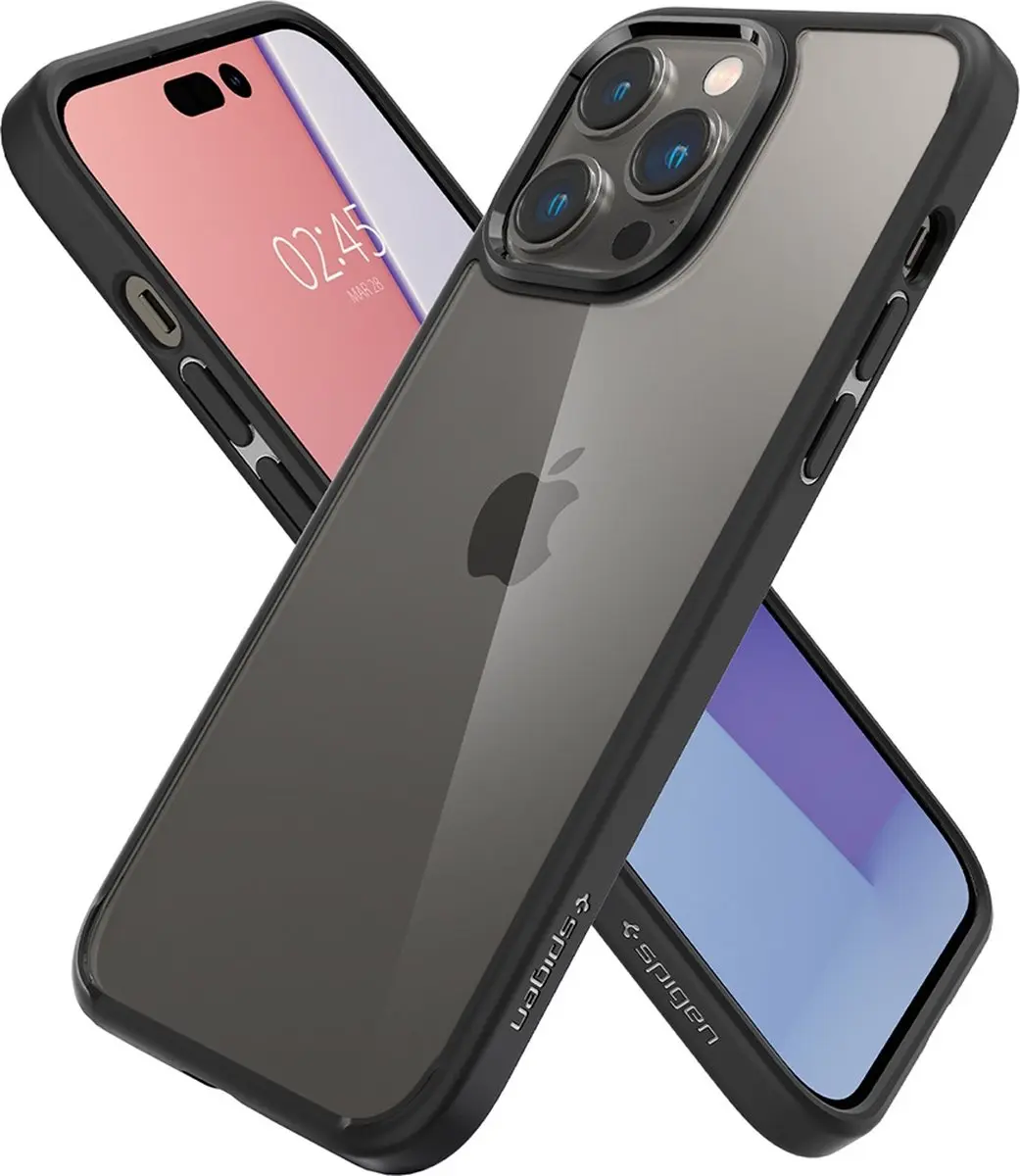 Spigen Ultra Hybrid iPhone 14 Pro Max Hoesje ACS04824 - Zwart - afbeelding 5 van 6