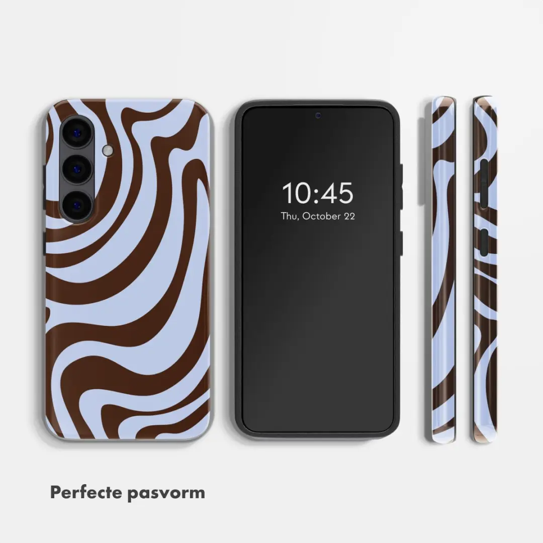 Selencia Hoesje Samsung Galaxy S24 Dream Swirl Chocolate - MagSafe
