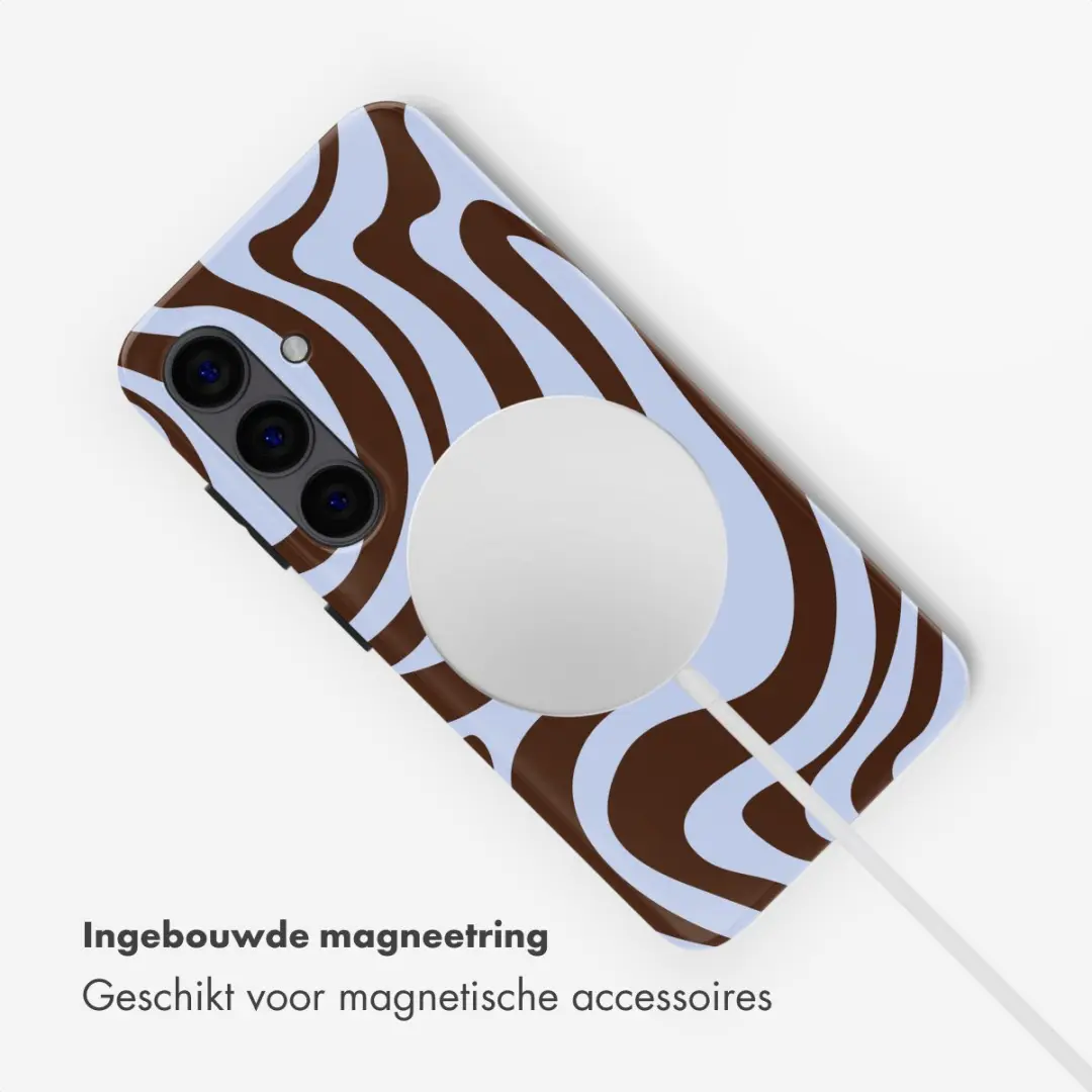 Selencia Hoesje Samsung Galaxy S24 Dream Swirl Chocolate - MagSafe - afbeelding 6 van 6