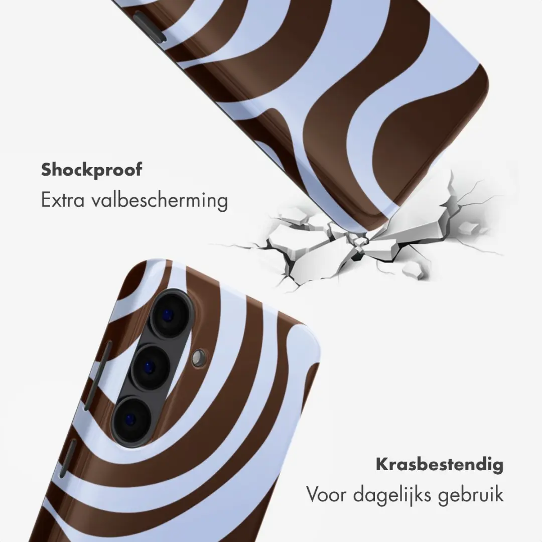 Selencia Hoesje Samsung Galaxy S24 Dream Swirl Chocolate - MagSafe