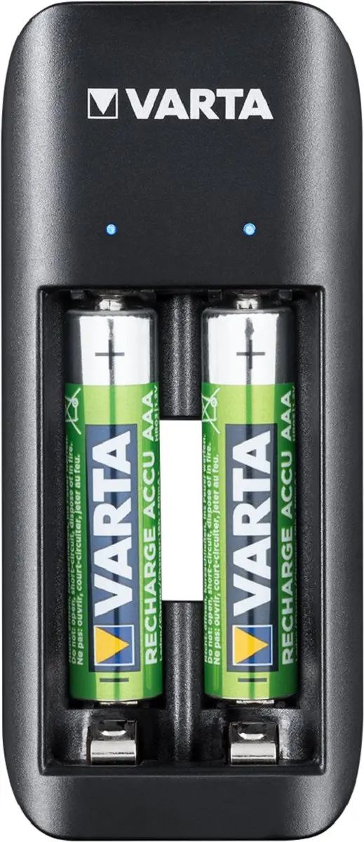 Varta Value USB Duo Lader 2x AAA 800mAh - 57651 201 421 - Zwart