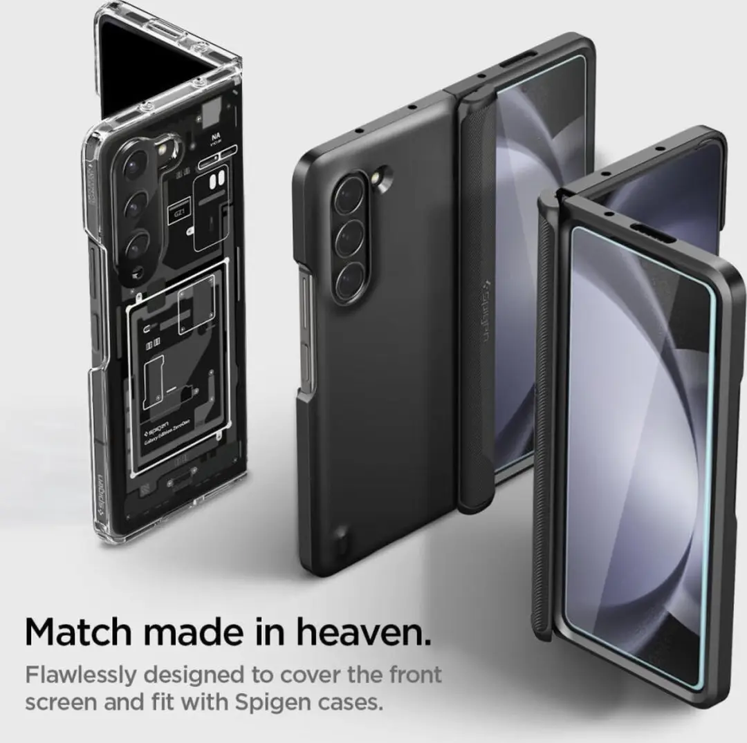 Spigen AGL06523 Scharnier Screen Protector Samsung Galaxy Z Fold5 - 2 Stuks - afbeelding 6 van 6