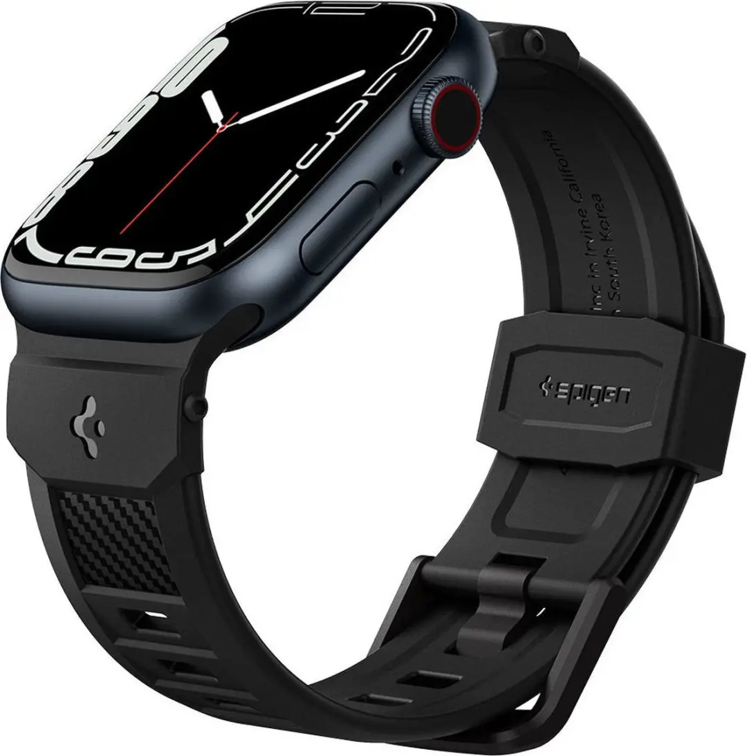 Spigen Rugged Band Apple Watch 42/44/45mm - Zwart - afbeelding 2 van 6