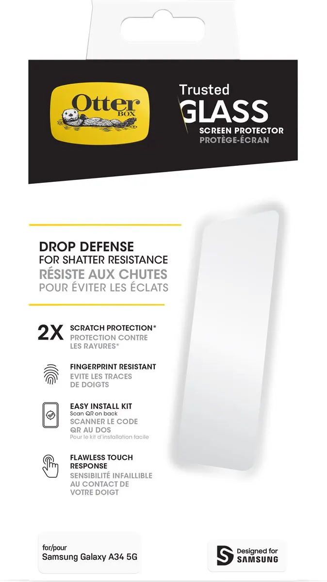 OtterBox Trusted Glass Samsung Galaxy A34 Screenprotector
