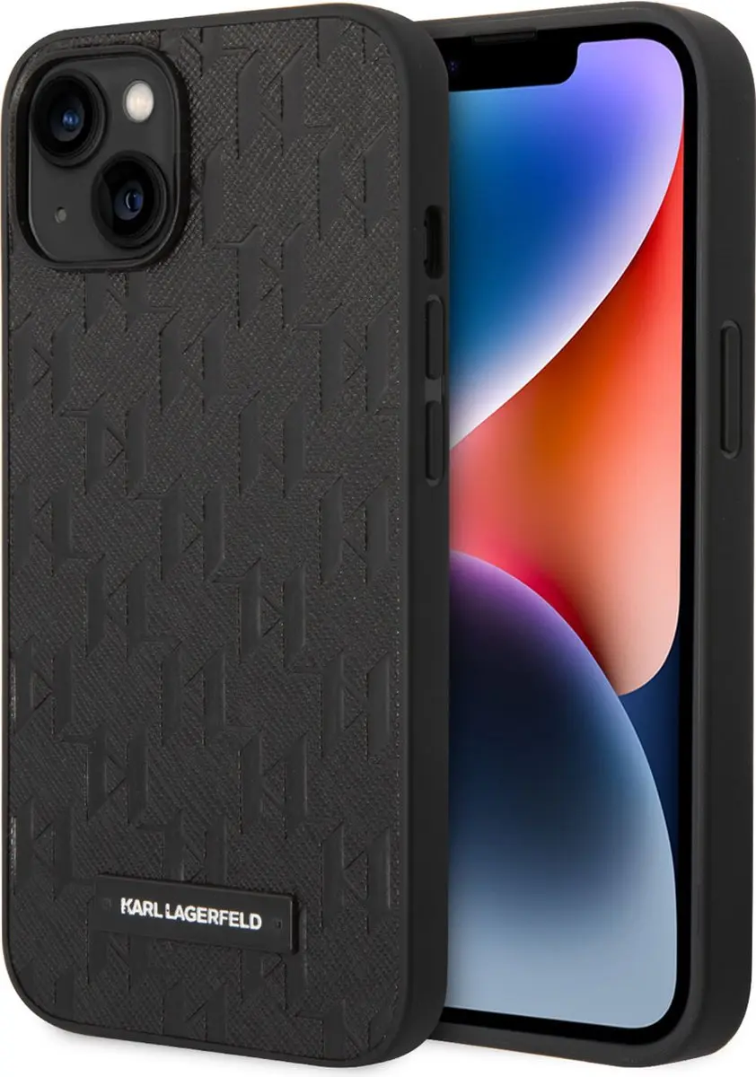 Karl Lagerfeld iPhone 14 Telefoonhoesje Saffiano Zwart